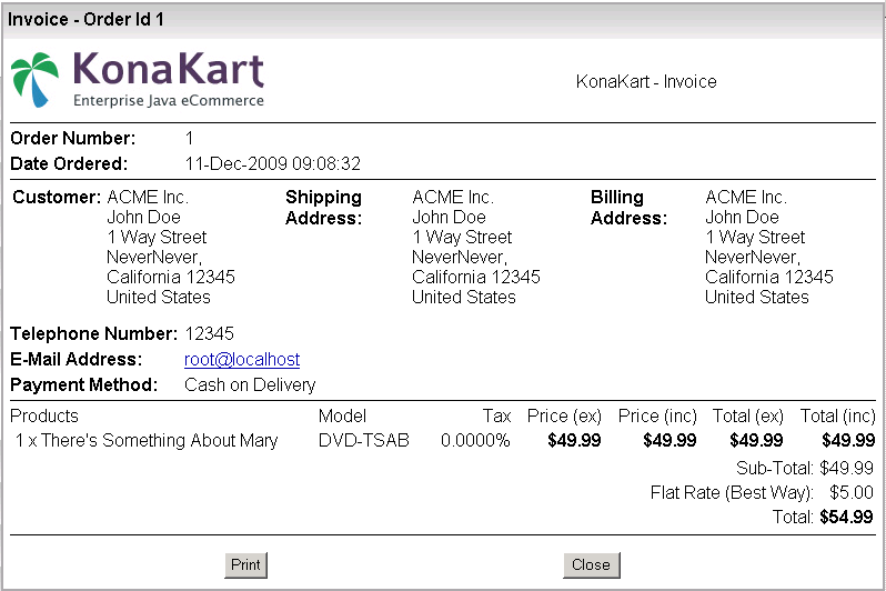 KonaKart Admin Application